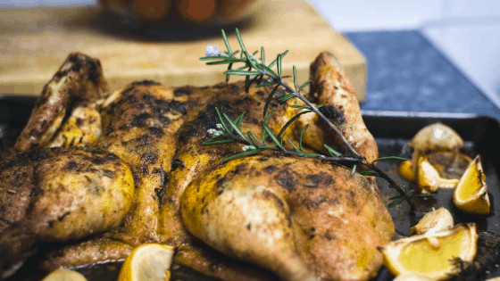 rosemary garlic whole roasted chicken