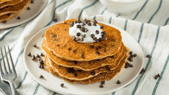 banana chocolate chip pancakes, gluten free