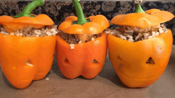 halloween stuffed peppers