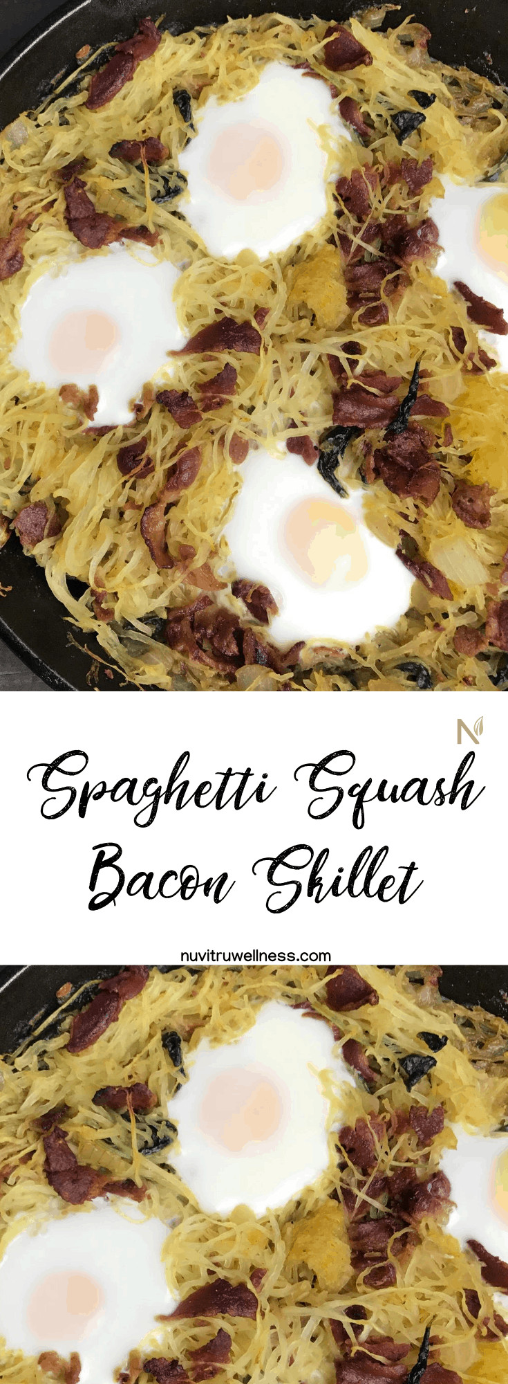 spaghetti squash bacon breakfast skillet