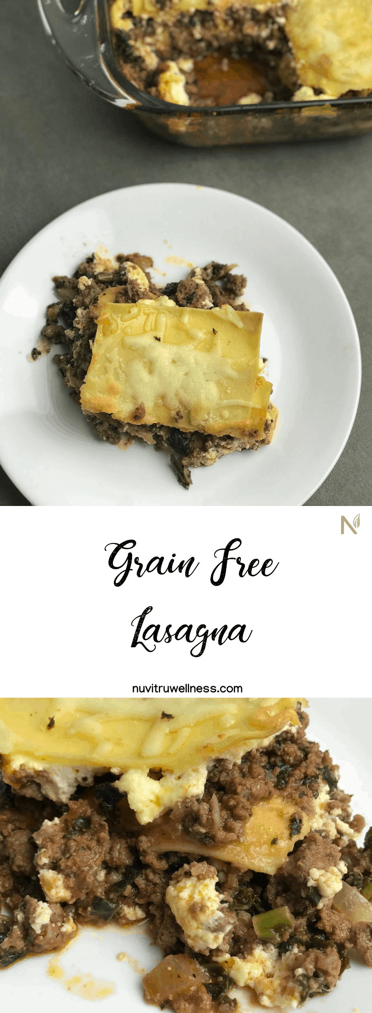 grain free lasagna, healthy, pasta, gluten free, paleoish