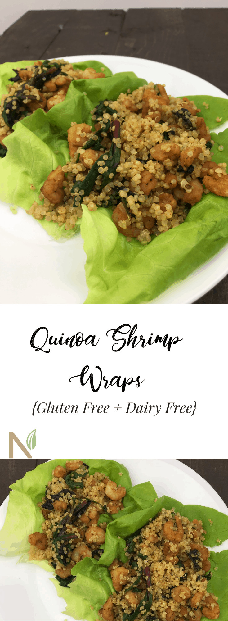 quinoa shrimp wraps