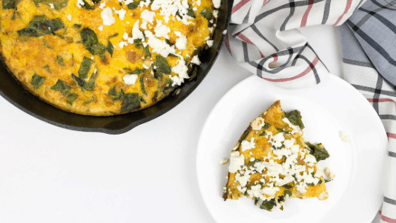 ham and collard frittata