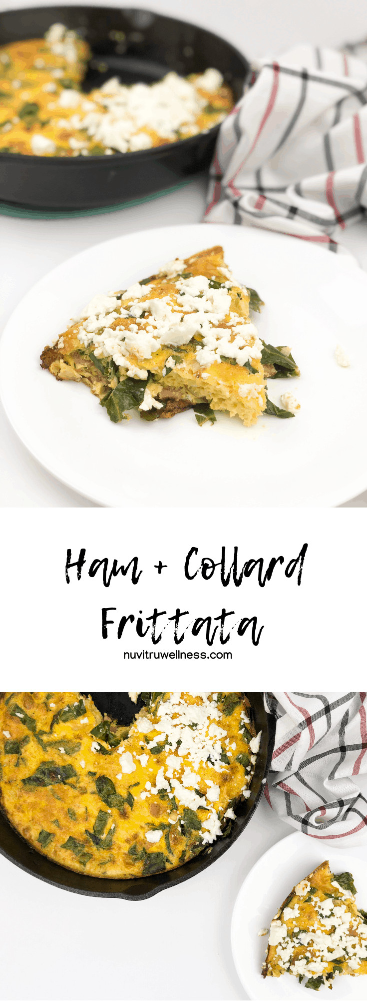 ham and collard green frittata, gluten free