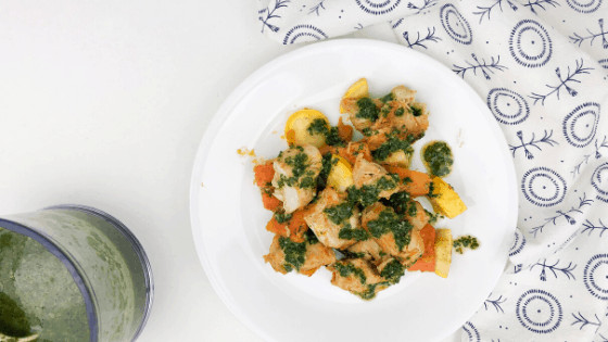 chimichurri chicken skillet, paleo skillet