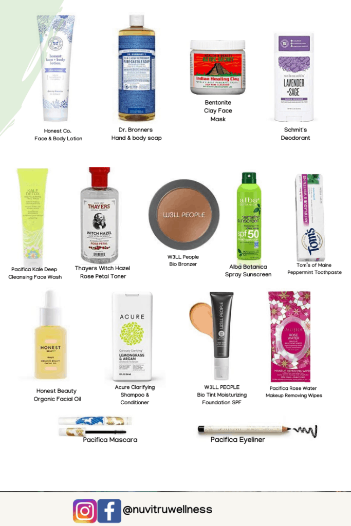 variety of target beauty budget products