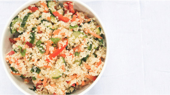 thai quinoa salad, gluten and dairy free salad