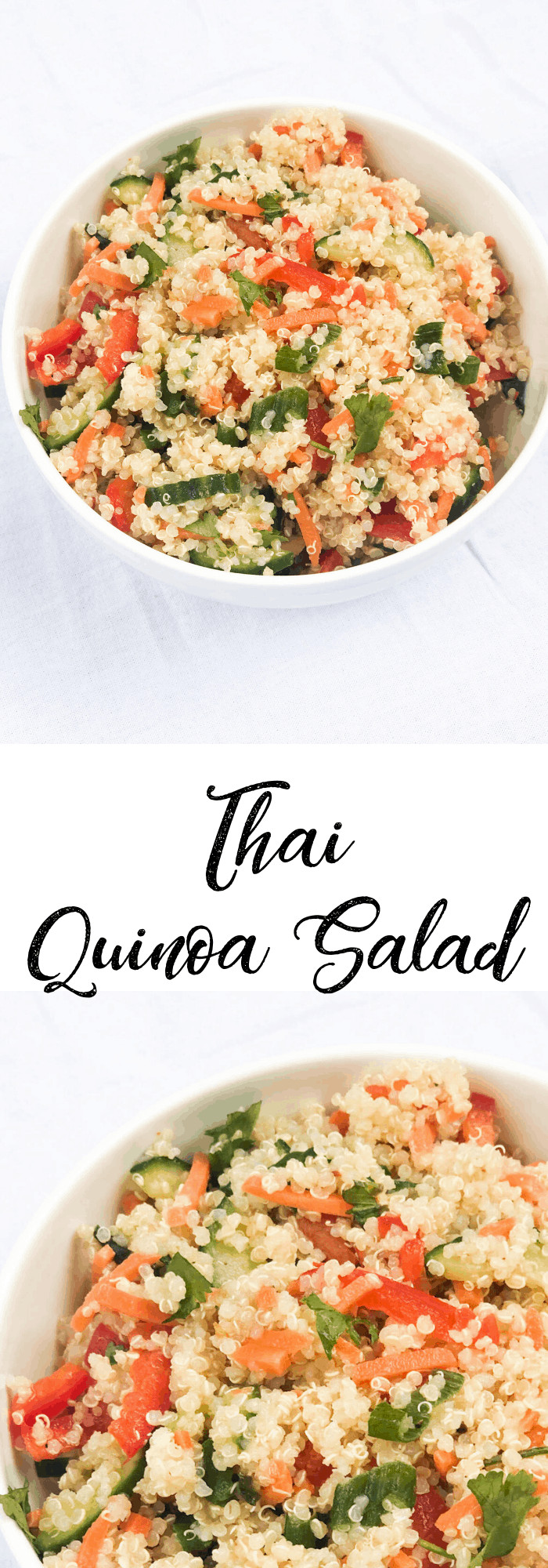 thai quinoa salad, dairy free salad, gluten free salad